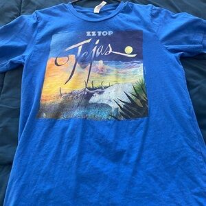 ZZ Top band Blue Graphic T-Shirt